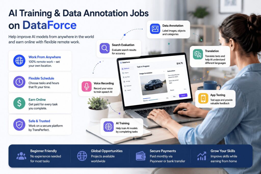AI Data Annotation Jobs on DataForce AI data annotation and search evaluation jobs on DataForce