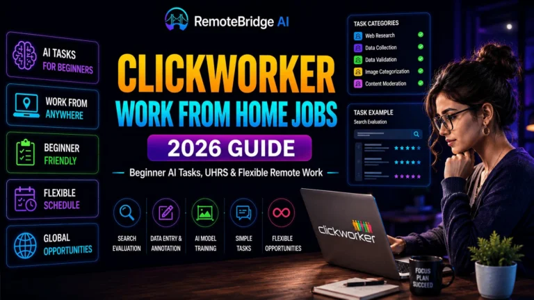 Clickworker work from home jobs 2026 guide