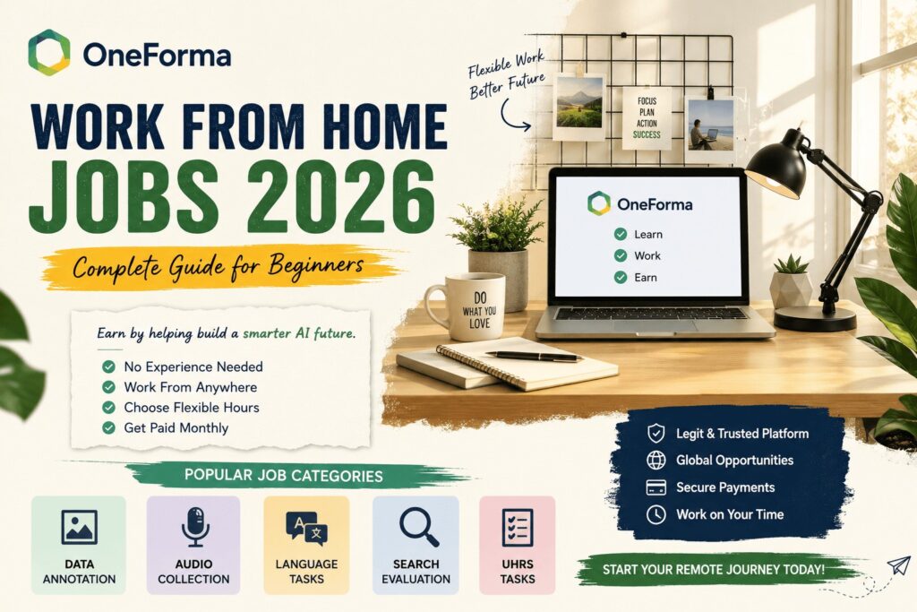 OneForma earnings and salary breakdown for AI training and remote work tasks