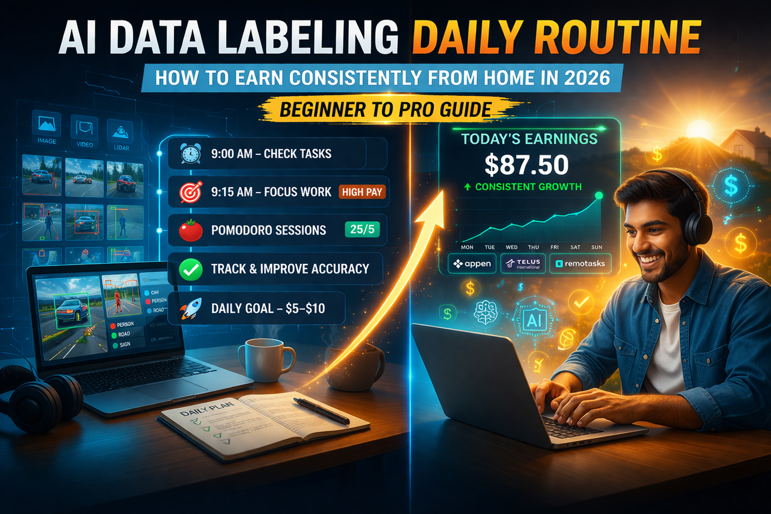 🔥 AI Data Labeling Daily Routine: How to Earn Consistently (Beginner to Pro Guide 2026)