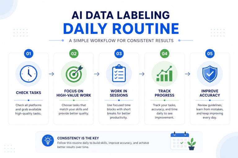 Routine Data AI Data Labeling Daily Routine – Beginner to Pro Guide (2026)