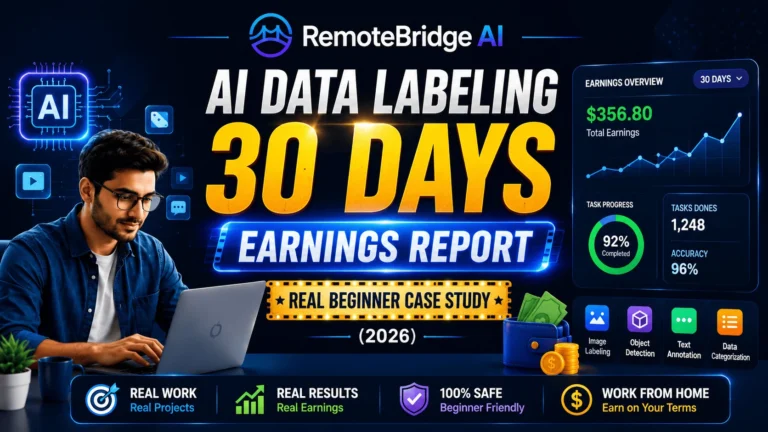 AI data labeling earnings 30-day beginner income case study in 2026