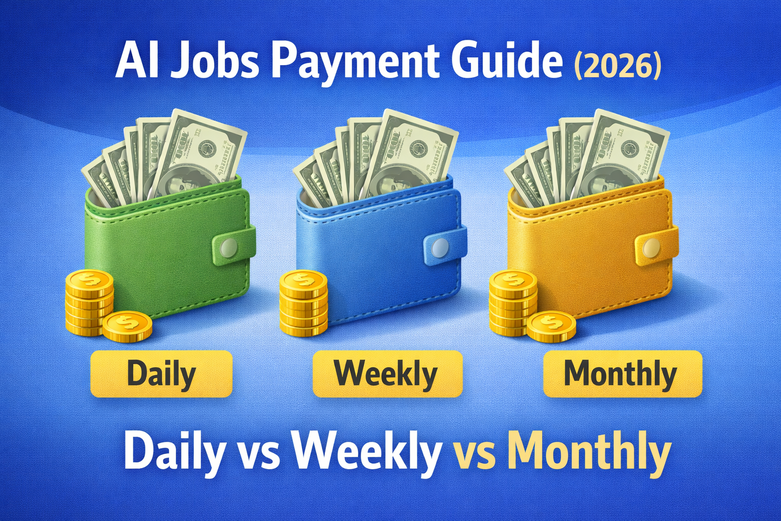 💰 AI Jobs Daily vs Weekly vs Monthly Pay (2026 Guide) – Which Pays Faster?