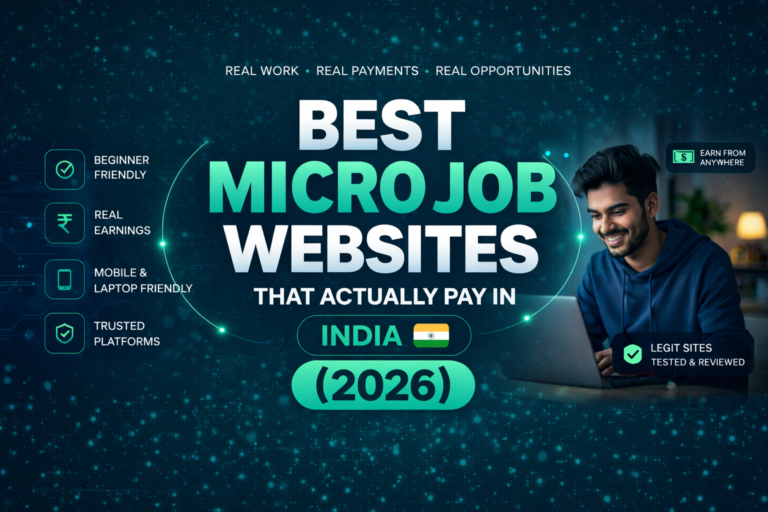 best micro job websites in India 2026