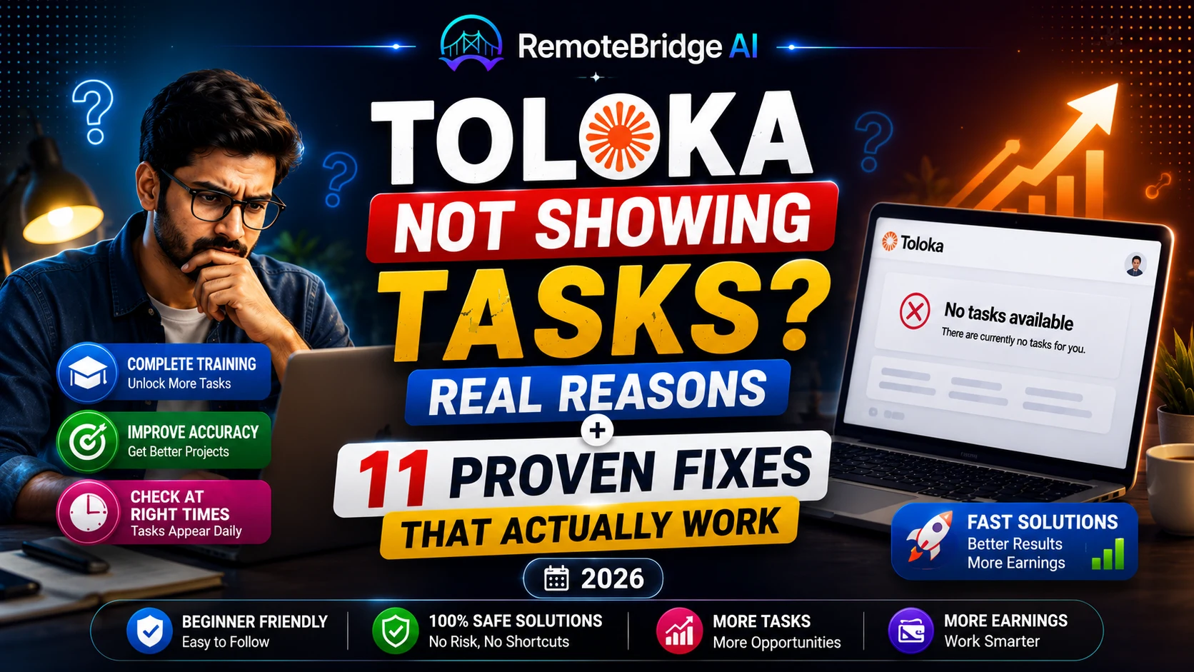 🚀 Toloka Not Showing Tasks? Real Reasons + 11 Proven Fixes That Actually Work (2026)